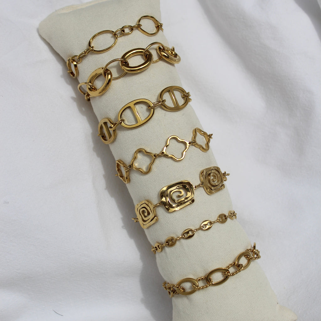 Pulseras Eslabones Golden