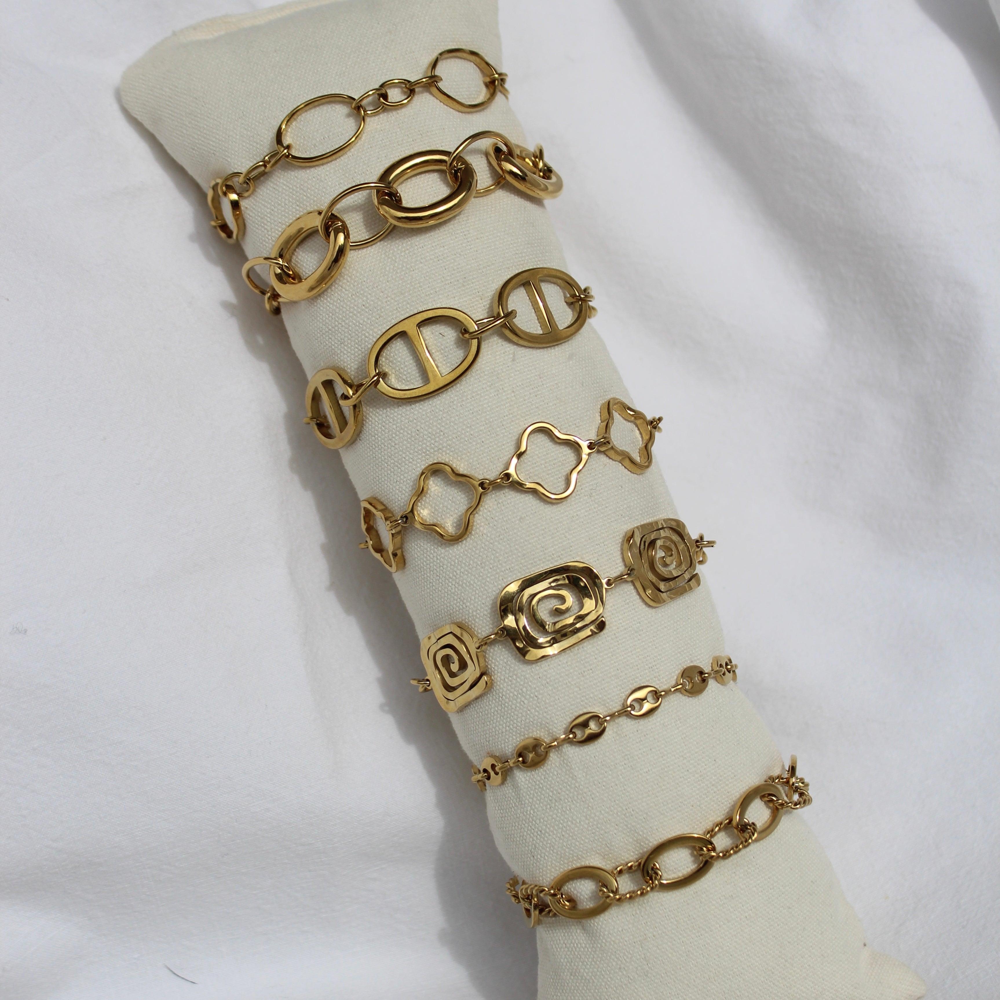 Pulseras Eslabones Golden