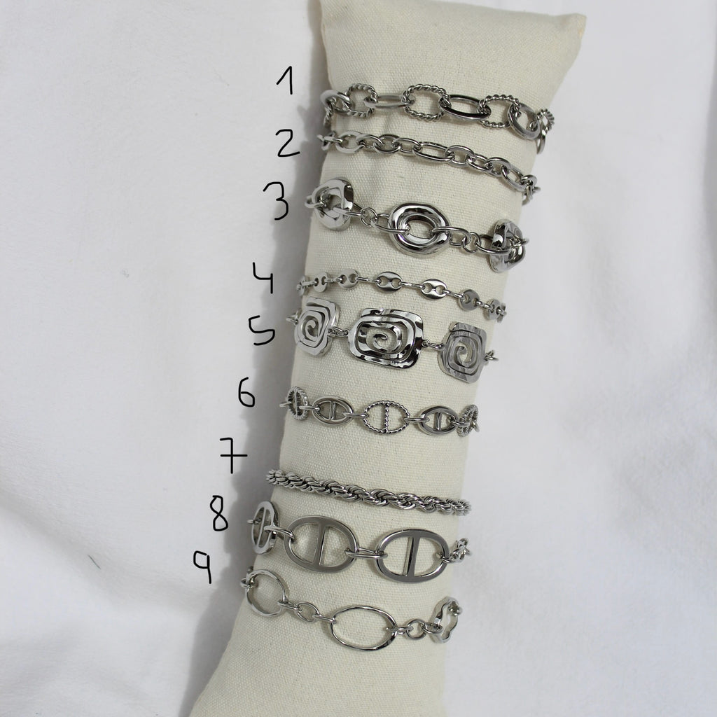 Pulseras Eslabones Silver