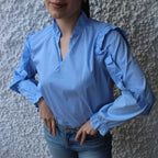 Blusa rayas azules
