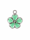 Charm flor turquesa silver