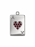 Charm as de corazones silver