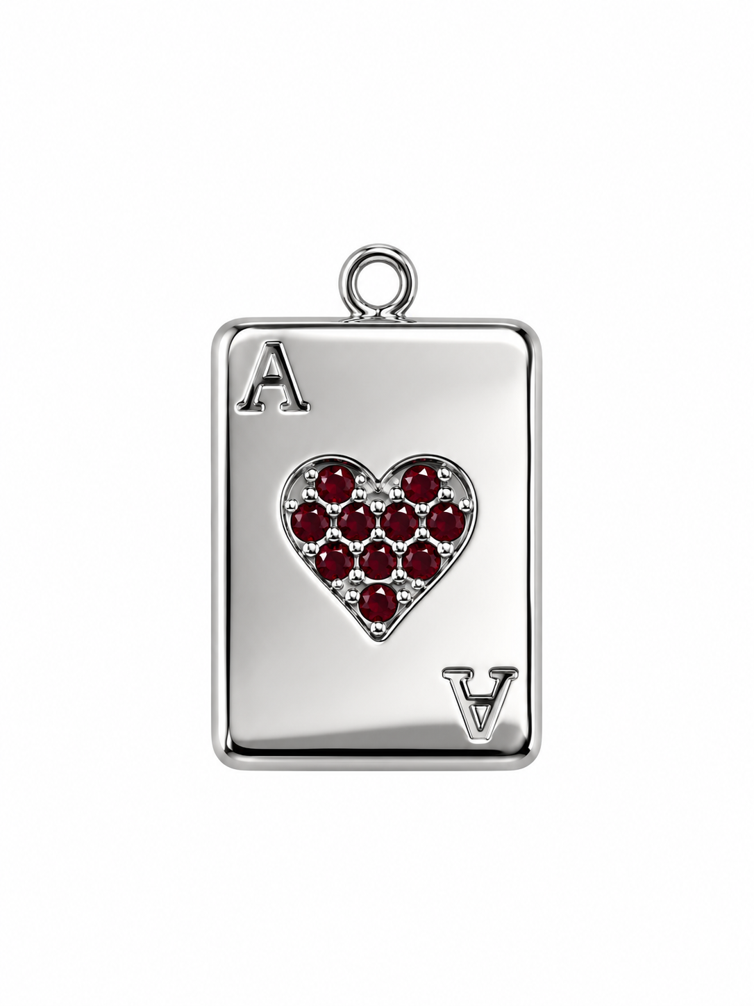 Charm as de corazones silver