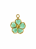 Charm flor turquesa