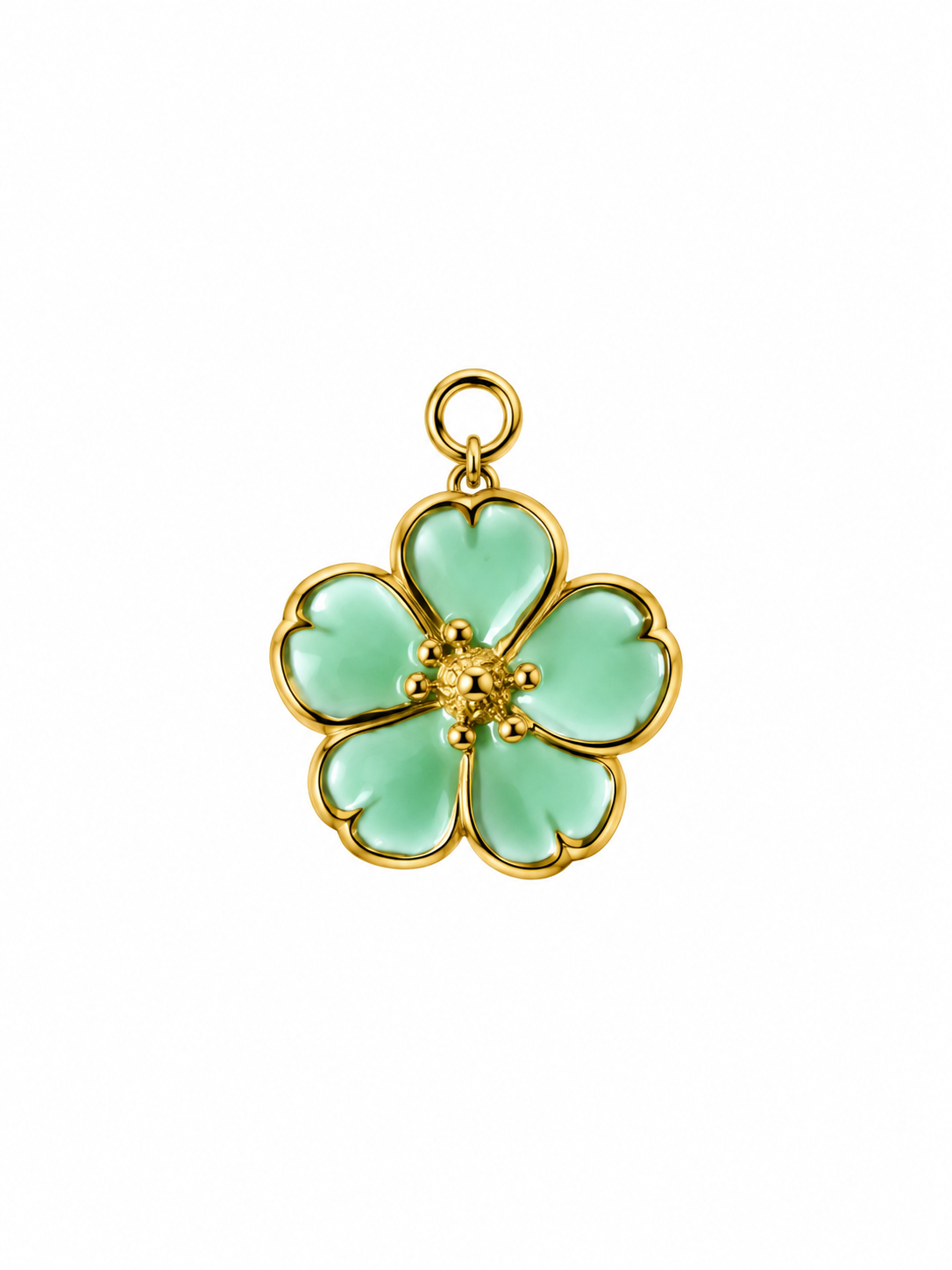 Charm flor turquesa