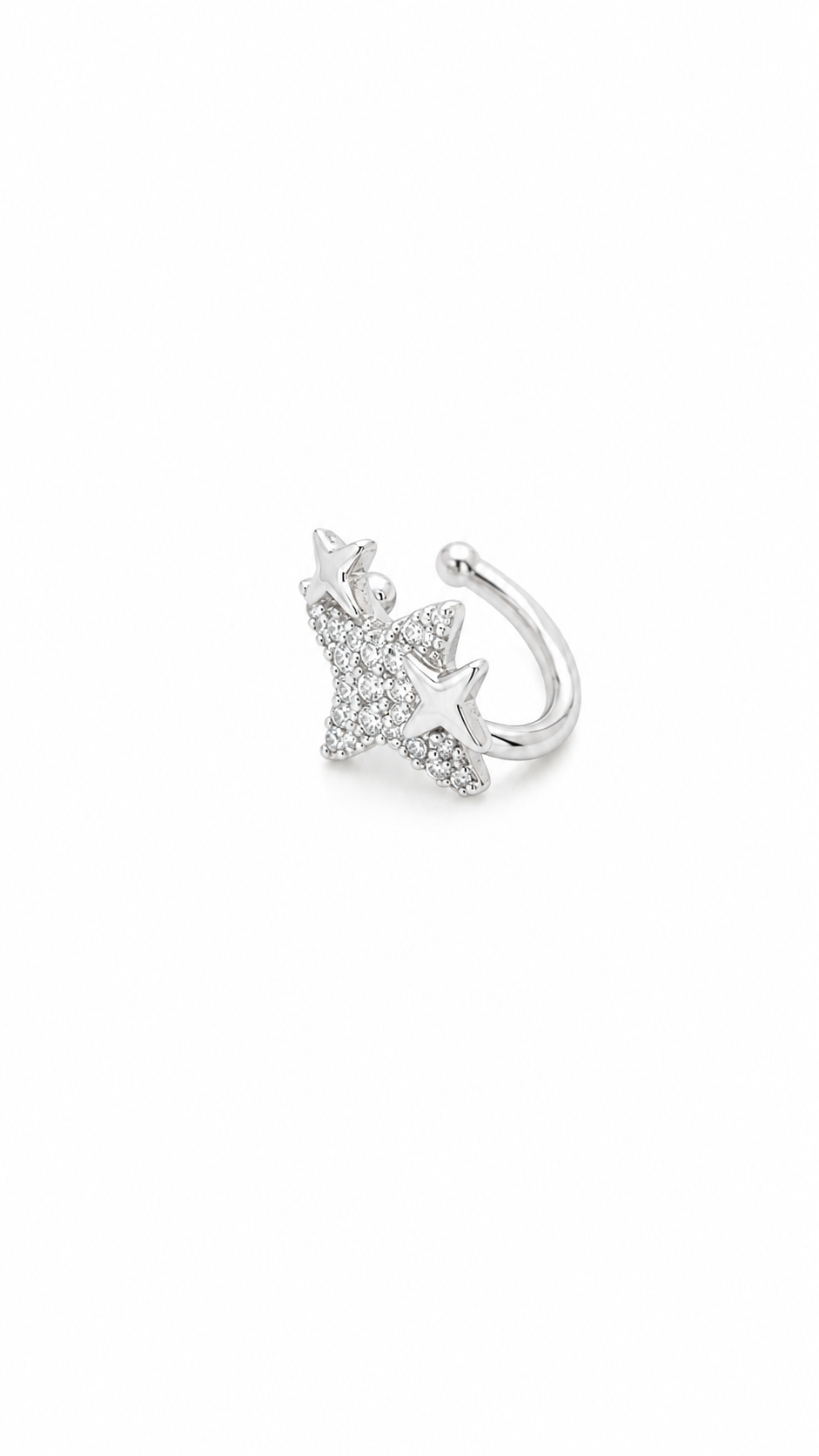 Ear Cuff Silver Stars